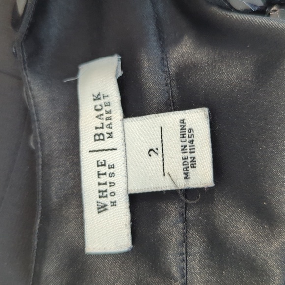 WHBM Beaded Halter Maxi Column Dress Black 2 preppy evening wedding classic - Picture 6 of 7